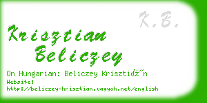 krisztian beliczey business card